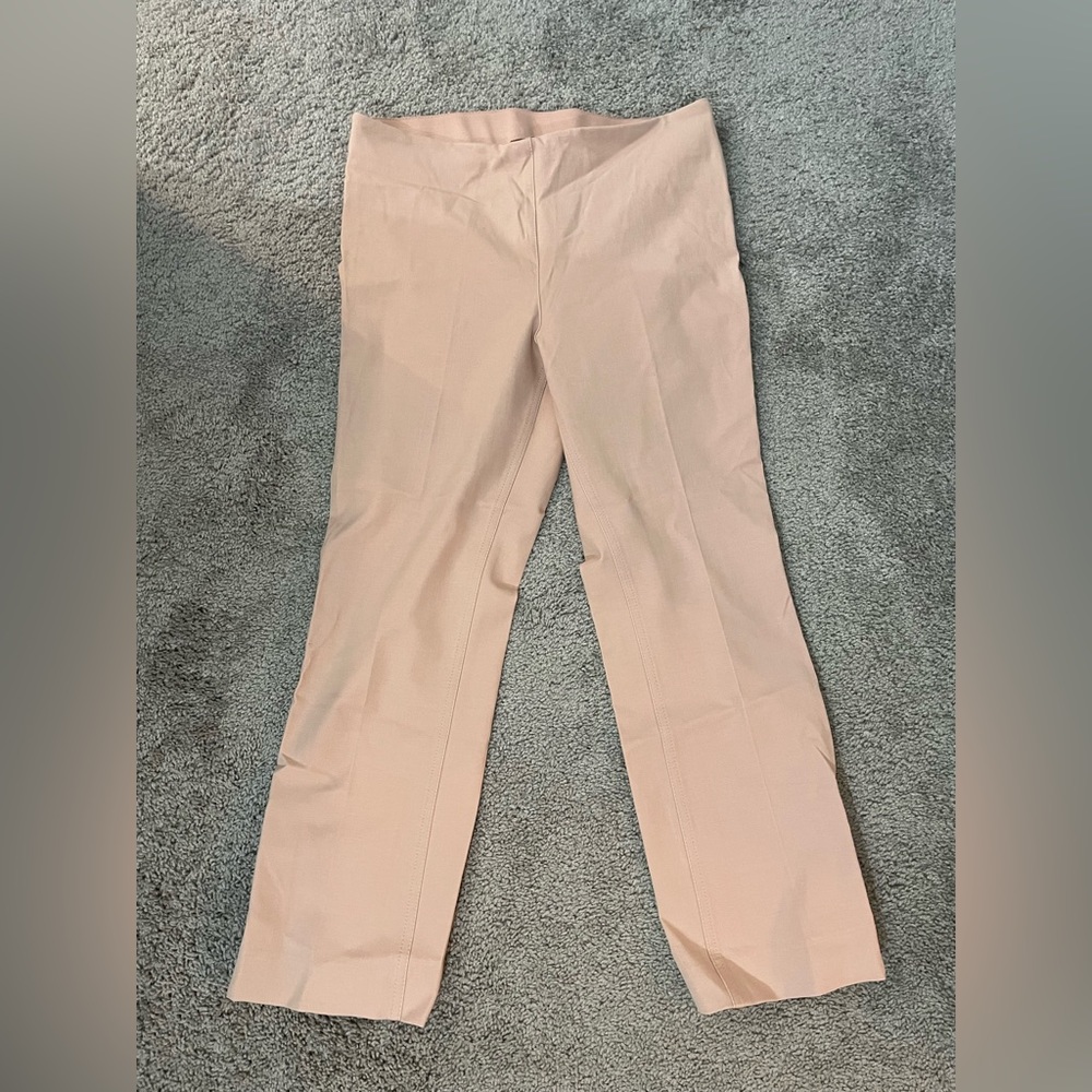 Soft Surroundings Pants Blush Pink Ankle Cropped Pull-On Pocket Stretch